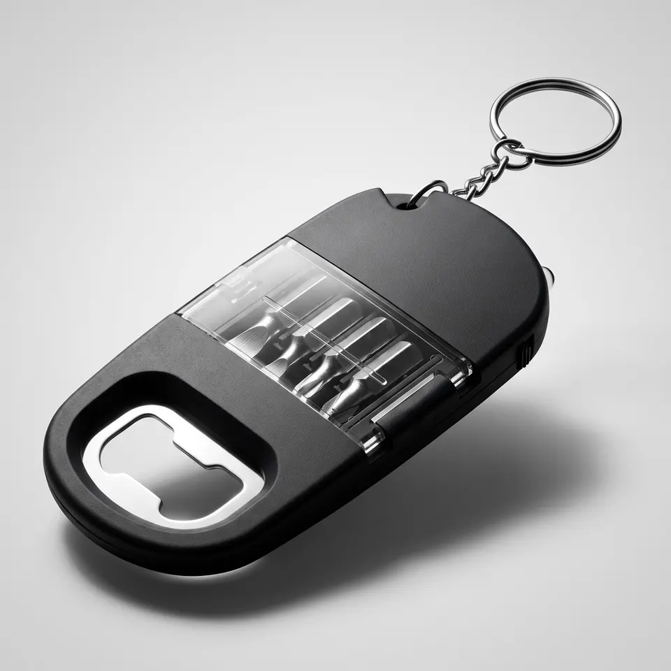 Брелок-открывалка с отвертками и фонариком «Uni» софт-тач · 716327