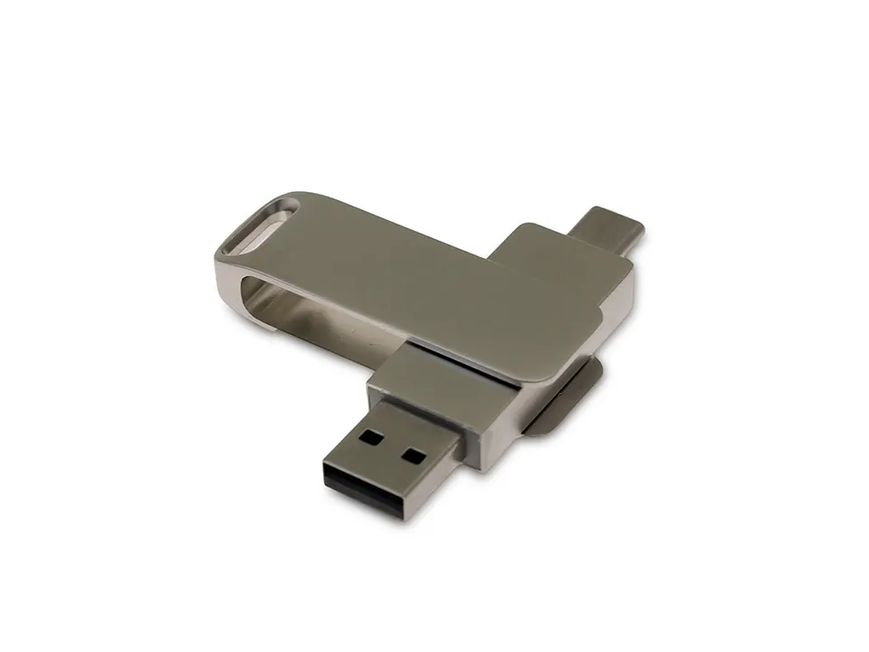 USB 3.0- флешка на 32 Гб с поворотным механизмом и дополнительным разъемом Type-C · 6132.32.17